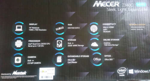 Mecer Z140C Web NoteBook (Display Unit - Please Read)