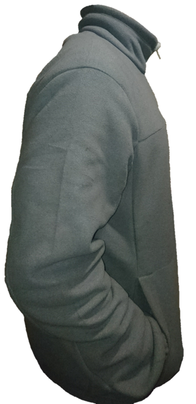 Full Zip Casual Turtle Neck Fleece Jacket (Medium)