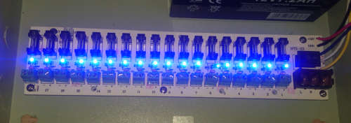 18 Channel 12V DC Power Distribution PCB Terminal Block (20-40amp)