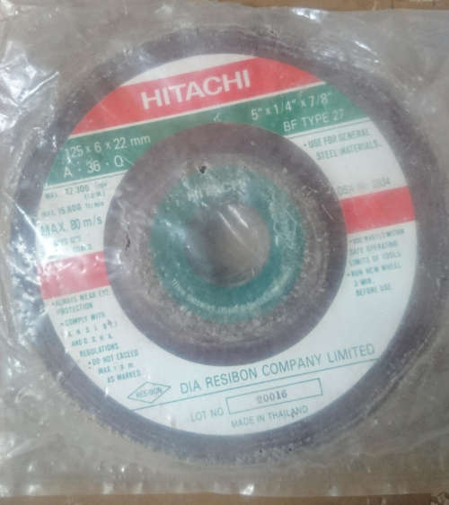 Hitachi 5" x 1/4" x 7/8" Heavy Duty Grinding Disc (Type Bf 27) R10 additional per disc