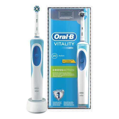 Oral B Rechargeable Power Toothbrush D12 2d Cross Action by Braun (Blister Pack Worn)