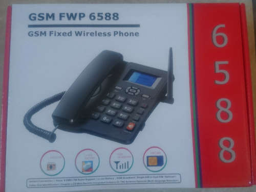 Wireless Gsm Desk Mobile Phone (GSM/FWP 6588) - (Rechargeable and Mobile) - Box Wear - Unit As New!