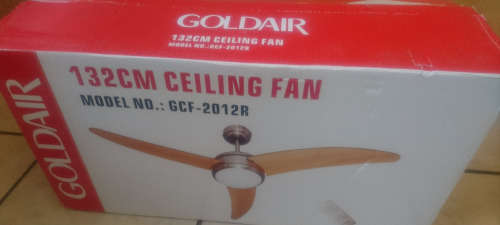 Goldair 132cm 3 Blade Ceiling Fan (GCF-2012R) As New! - Only 1
