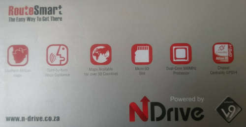 NDrive V9 Touch 3.5` GPS (Incuding SA Languages and Zulu)