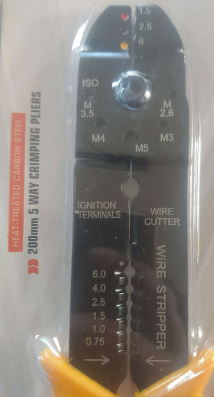 Razor - 200mm 5 way Crimping Plier