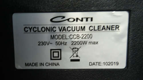 2200W Conti Cyclonic Vacuum Cleaner (CCB-2200) - Washable HEPA Filtration - Display - (Please Read)