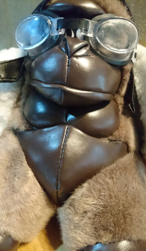 8" Stuffed Gorilla Pilot Teddy (Non Toxic!) 1 Black & 1 Brown Available - Super Cozy!!