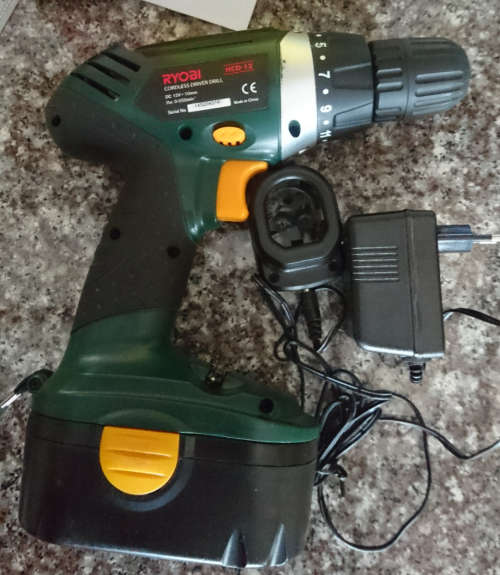 Last 1 - Ryobi 12V Cordless Driver Drill (HCD-12) - Display -  Package Wear