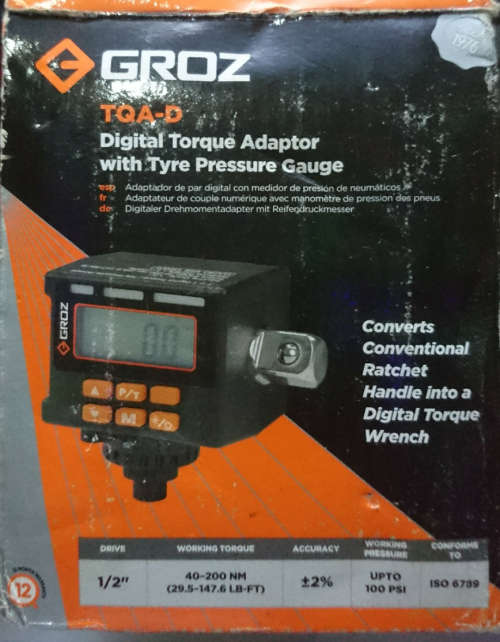 Groz Digital Pressure and Torque Meter (Display - Only 1) TQA-D (1/2`)