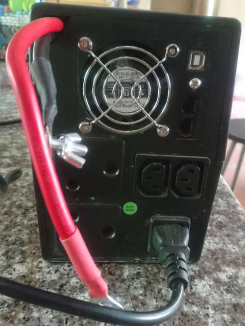 Mecer 2000VA 1200W Line Interactive UPS with custom external battery leads