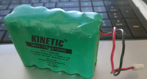 Kinetic 12v Ni-MH 1700mah Rechargeable Battery Pack (2 Pin) Last 3