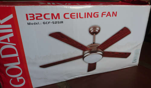 Goldair 132cm 5 Blade Ceiling Fan with Remote (GCF 5251R) - As New!