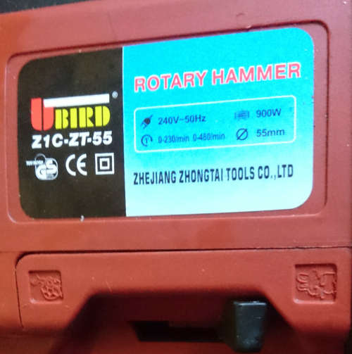 55mm 900W U-Bird Rotary Hammer SDS Drill (Complete with SDS Bits - Only 1 set)