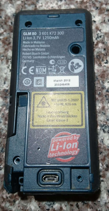 Bosch GLM80 Professional Laser/Level Measure (Please Read) - USB Charging
