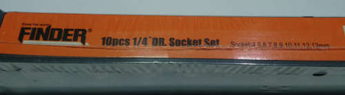Last 1 - 10pc Finder 1/4" Drive Socket Set (4mm - 13mm)