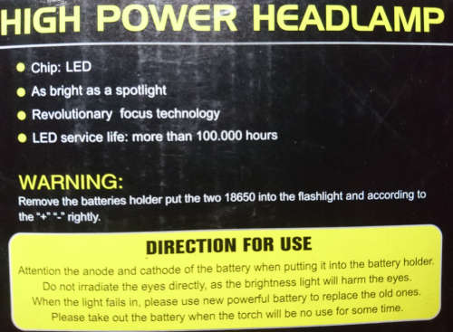 1200 Lumen High Powered Head/Work Lamp