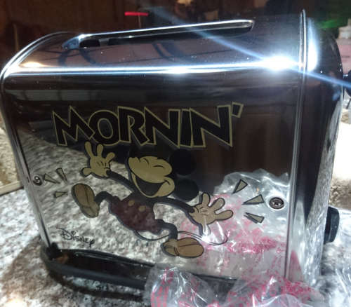 Disney Range Kenwood 2 Slice Mikey Mouse Toaster (Mickey Toast Engraving as on Display Image) Only 1