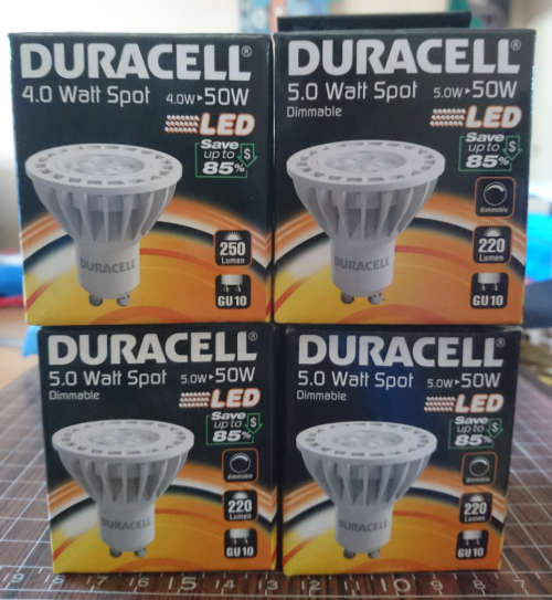 Duracell 5W GU 10 Downlights (only 4 available - 1 bid for all)