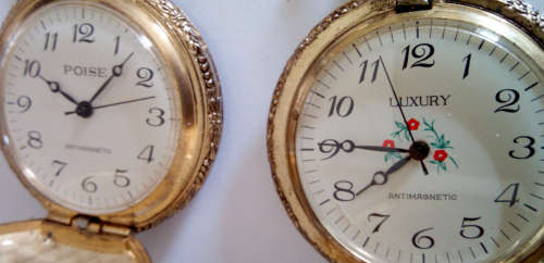 Collector`s Pocket Watch (1 bid for both - antimagnetic - require battery)