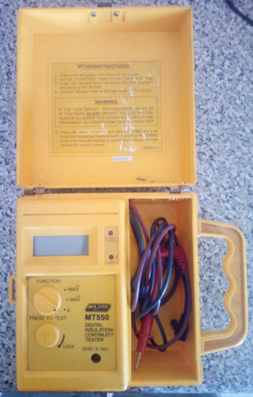 Majortech Digital Insulation/Continuity Tester (MT550 - Please Read)