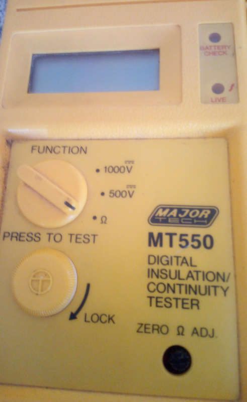 Majortech Digital Insulation/Continuity Tester (MT550 - Please Read)