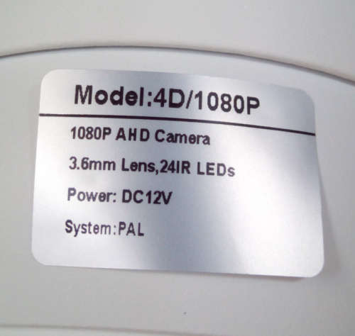 4 x Dixon FHD Dome Camera Kit (1080P - 3.6mm)