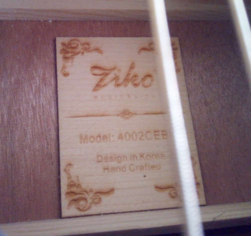 40inch Ziko Acoustic Guitar - 4002CEB (Please Read) In-built Tuner & Eq-out
