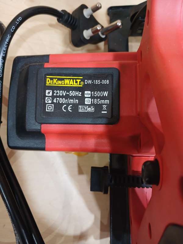 185mm 1700w DeKingWalt Circular Saw