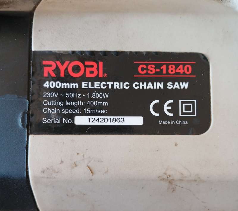 400mm 1800W Ryobi Electric Chainsaw