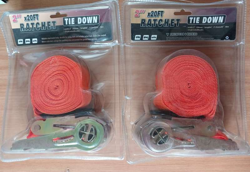 2` 6m Heavy Duty Ratchet Tie Down (1 Bid for both)