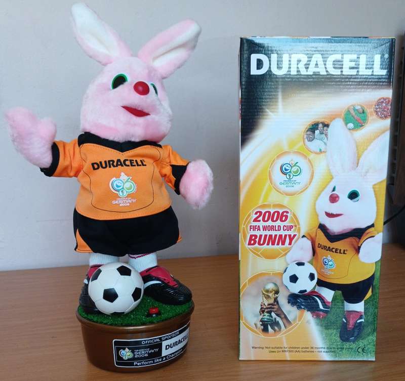 2006 Germany Fifa WorldCup Duracell Battery Operated Bunny (400mm) 1 bid for 2 Bunnies
