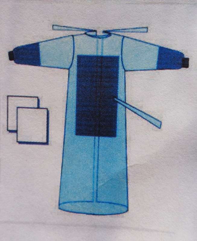 (4 Pieces) Surgical/Theatre/Painter/Baker Poly Fibre Gown (L-XL)