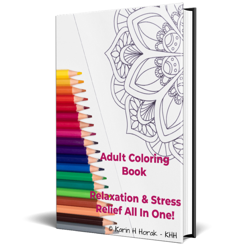 Adult Coloring Book - Relaxation Stress Relief All In One - 21 Pages eBook