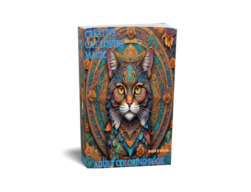 Creative Cat Lovers Magic Adult Coloring Book - 21 Pages eBook