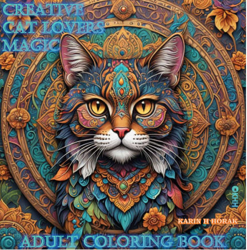 Creative Cat Lovers Magic Adult Coloring Book - 21 Pages eBook