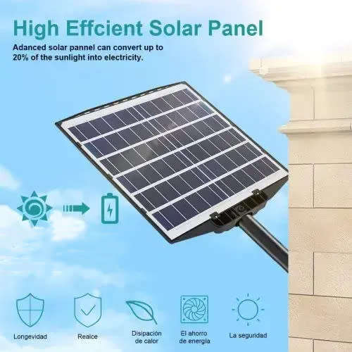 200W Solar Street Light with Motion Sensor Garden Light Telescopic Pole Outdoor Flood Light