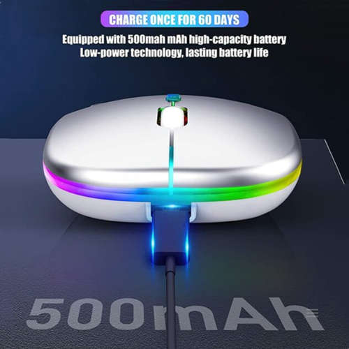 USB Rechargeable Mouse RGB 2.4Ghz Wireless Ergonomic Ultra-Thin Mouse