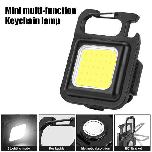 Keychain Small Pocket Light - Mini COB Flashlights Bright Rechargeable
