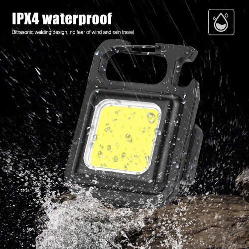 Mini COB Flashlights Bright Rechargeable Keychain Small Pocket Light