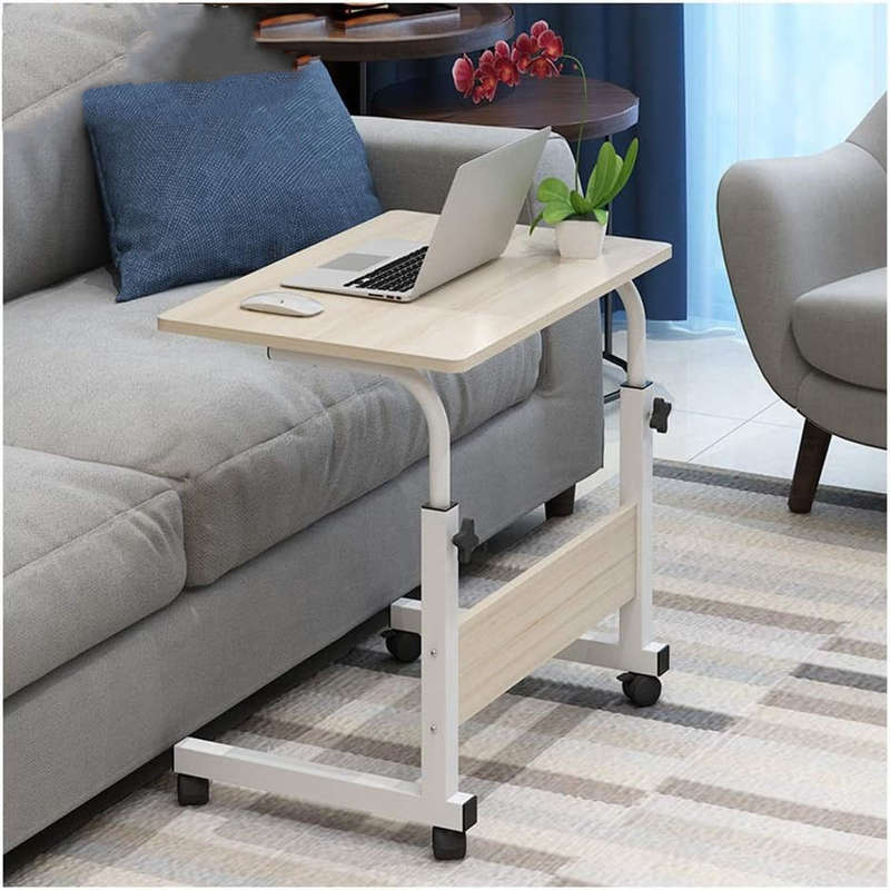 Bedside table computer desk adjustable mobile vertical bedside table can be used in the living room