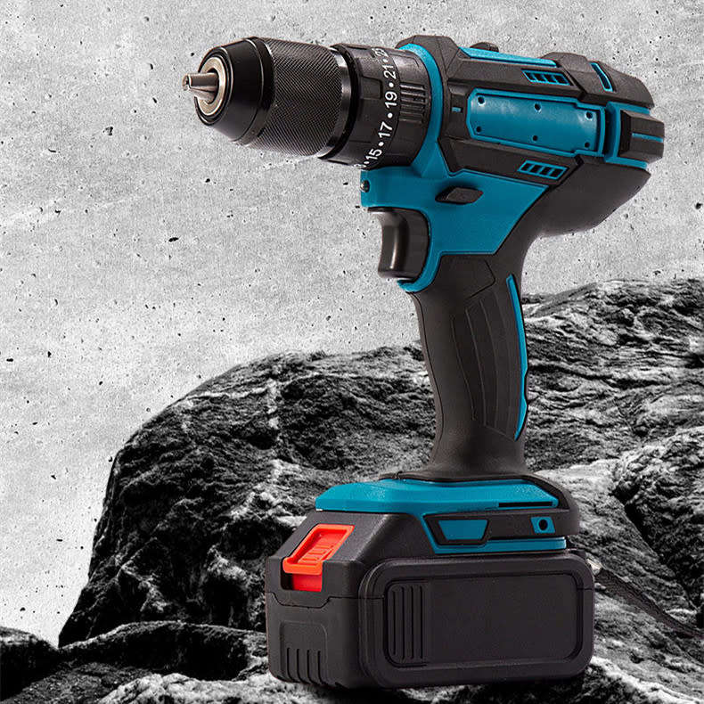 25V electric drill tool set rechargeable with soft handle electric drill impact drill with tool box
