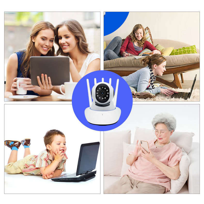 5-antenna indoor security camera two-way intercom night vision probe