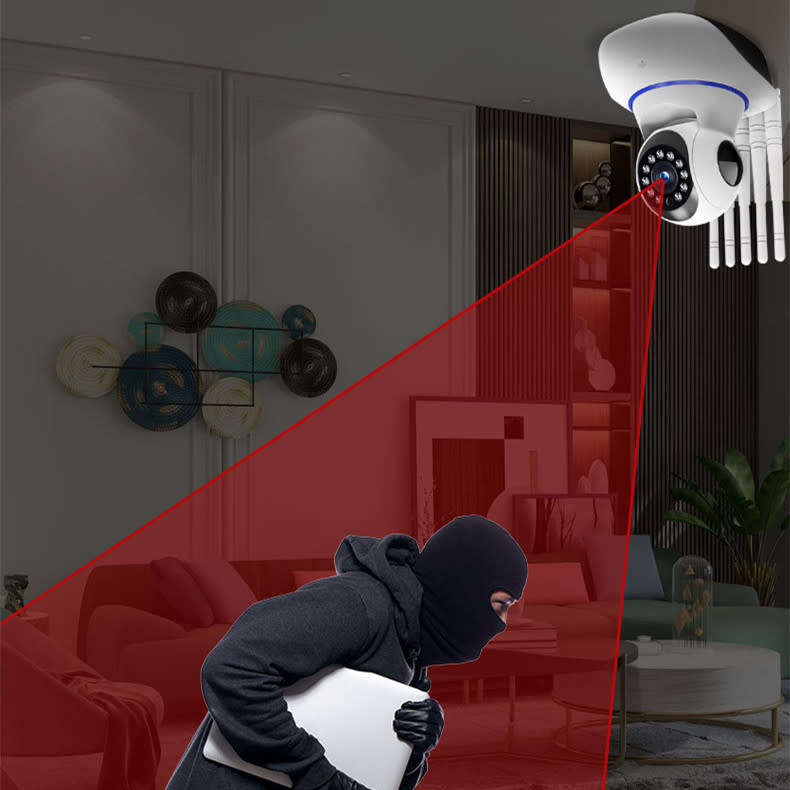 5-antenna indoor security camera two-way intercom night vision probe