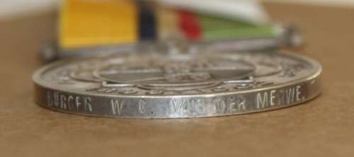 ABO Medal to Burg. Willem Carel V/D MERWE - Bloemhof Commando