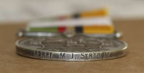 ABO Medal to Kpl. Martinus Johannes STRYDOM - Krugersdorp Commando