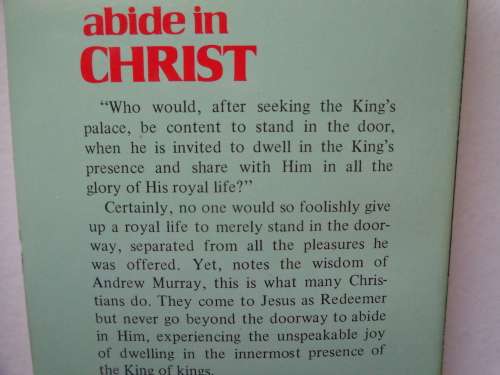 abide in CHRIST - ANDREW MURRAY as new