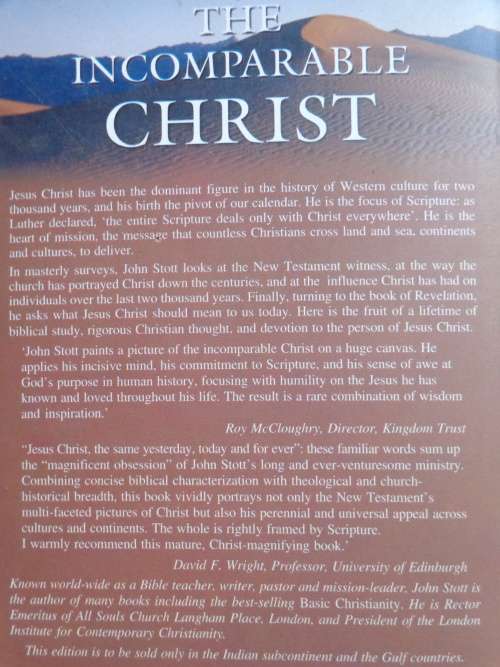 THE INCOMPARABLE CHRIST - JOHN STOTT