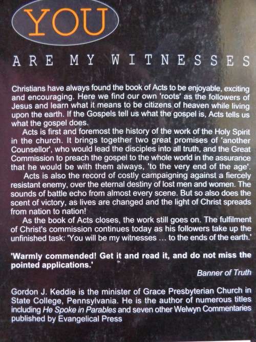 YOU ARE MY WITNESSES, Welwyn Commentary Series - the message of the ACTS of the Apostles, new