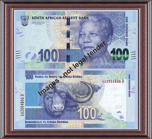 R100 New Mandela/Buffalo banknote - AA Serial number prefix. Unc