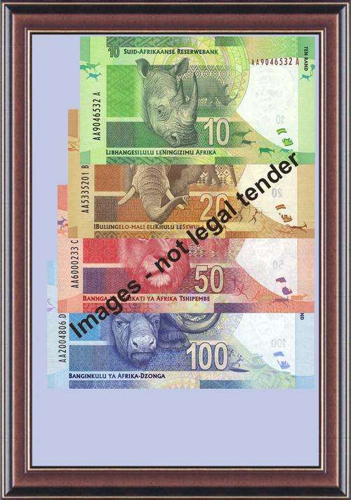 R10, R20, R50 & R100 New Mandela/Big 5- AA Serial number prefix. Unc